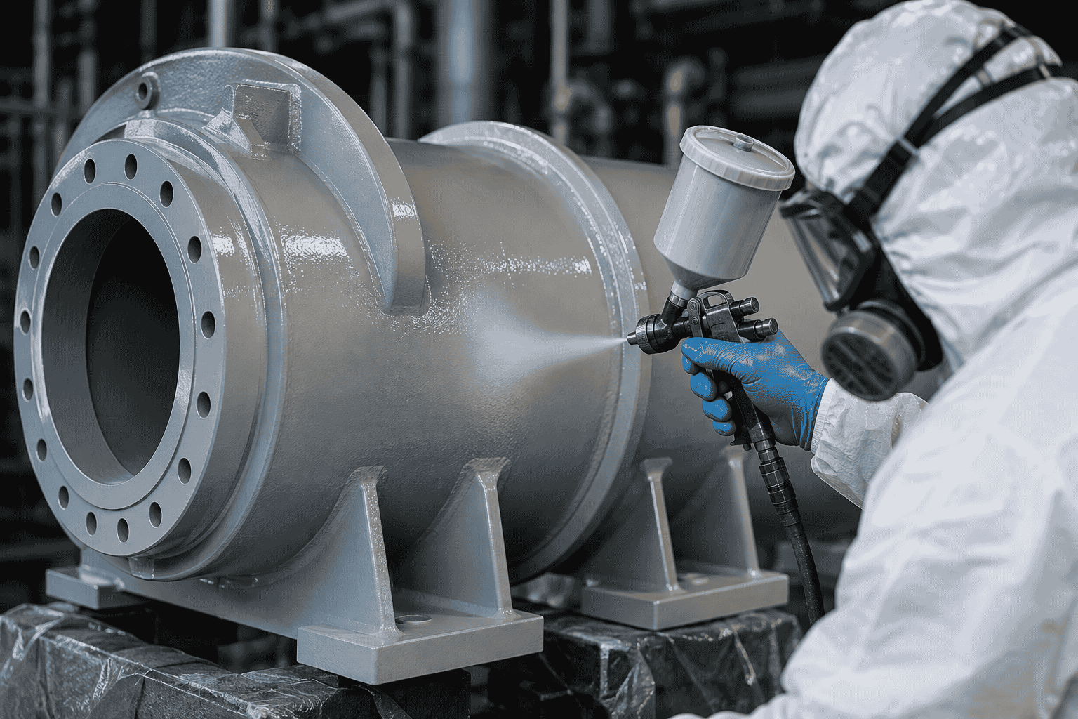 Ceramic coating for industrial pumps