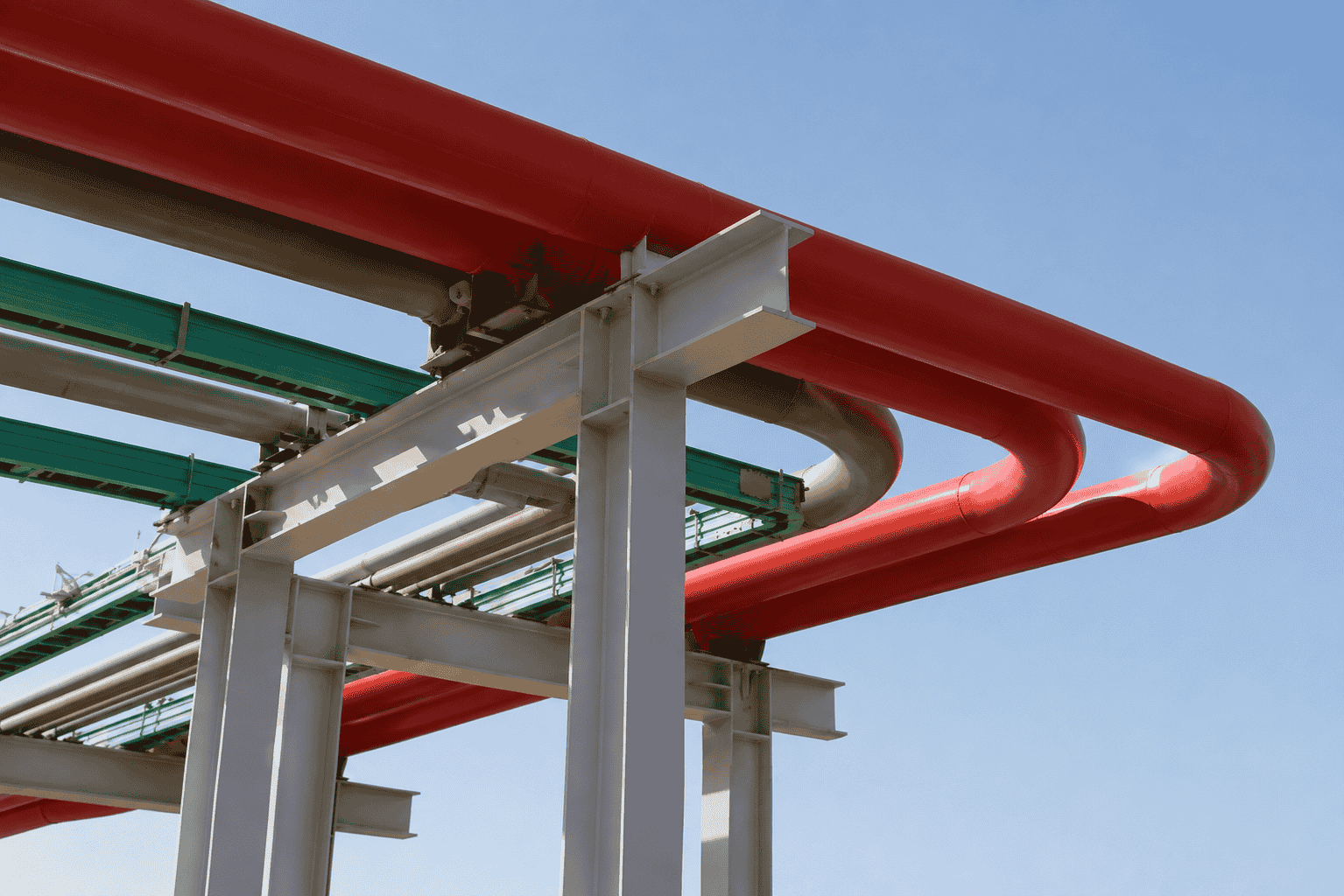 Industrial pipeline network for oil and gas and desalination plants