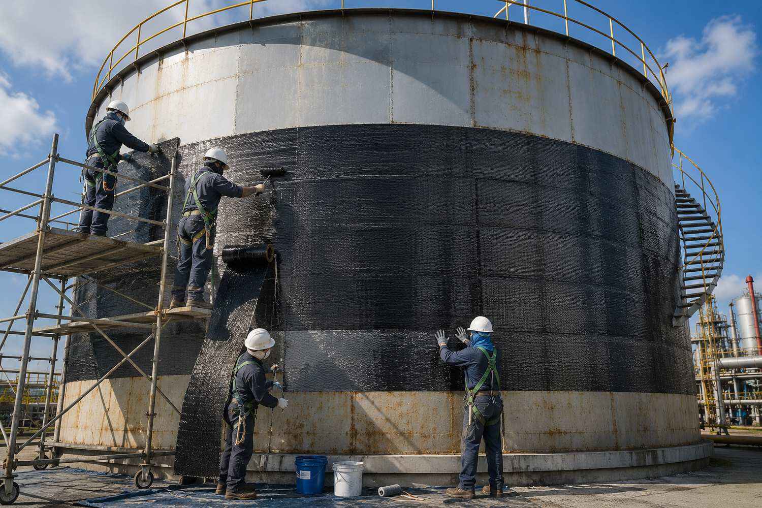 Industrial tank strengthening