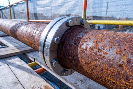 External corrosion on industrial pipeline